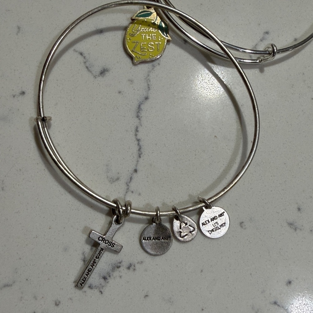 Silver Charm Bangle Set - Picture 2 of 3